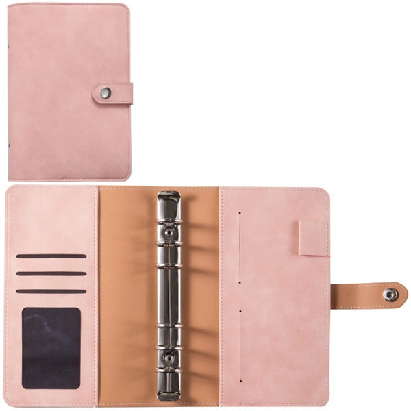 A6 sized 6 Ring Faux Leather Binder