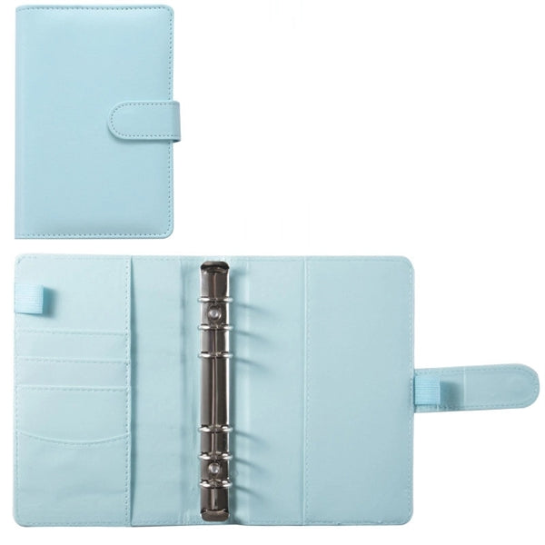 A6 sized 6 Ring Faux Leather Binder