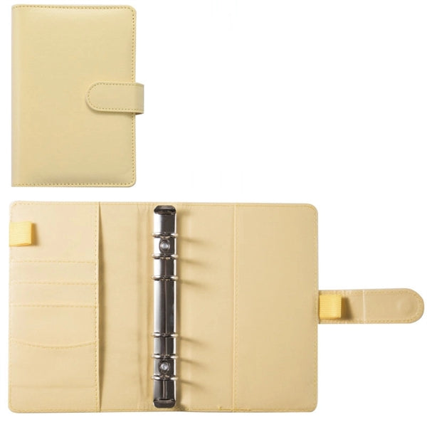 A6 sized 6 Ring Faux Leather Binder