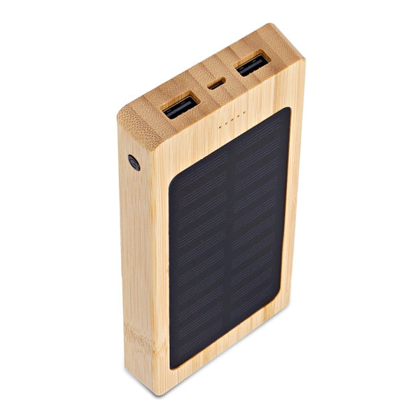 Marquette Solar Panel 8000mah Bamboo Power Bank