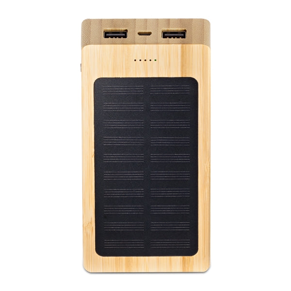 Marquette Solar Panel 8000mah Bamboo Power Bank
