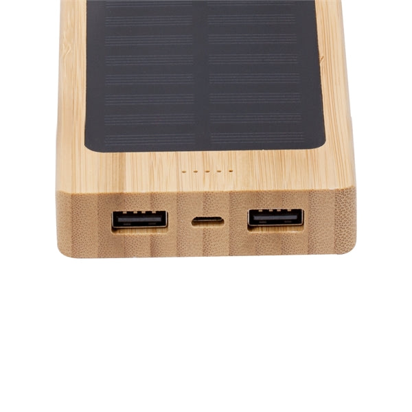 Marquette Solar Panel 8000mah Bamboo Power Bank