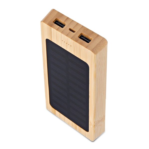 Marquette Solar Panel 8000mah Bamboo Power Bank