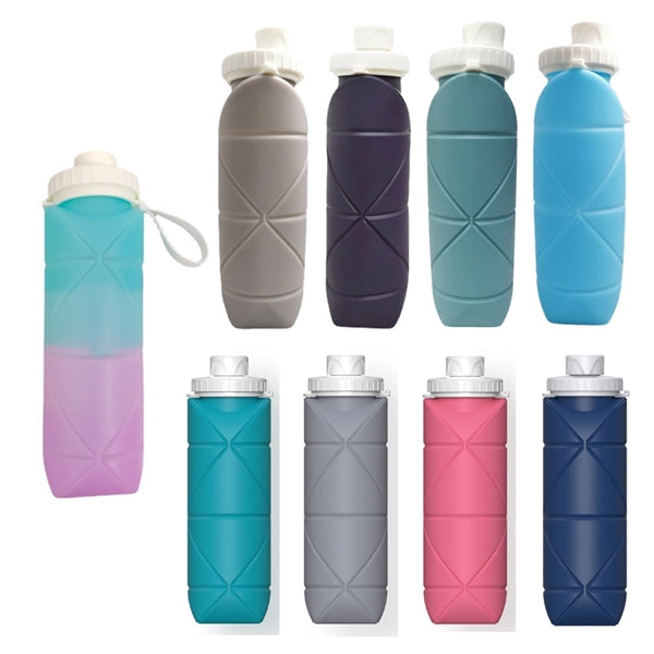 20oz Silicone Collapsible Sports Water Bottle Foldable Cup