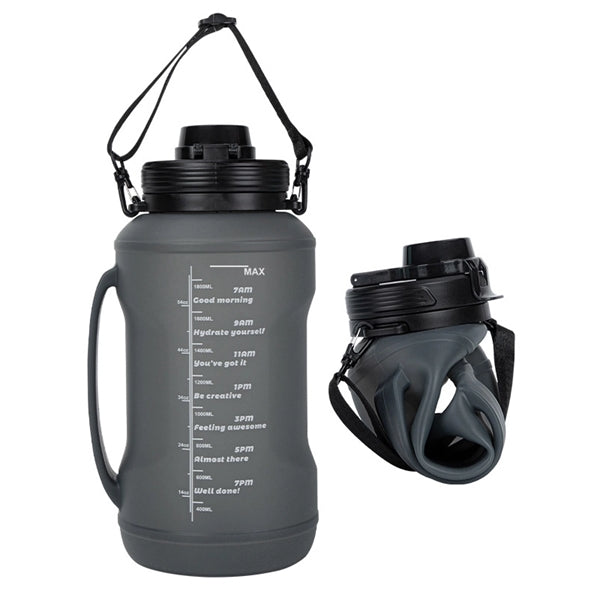70oz Half Gallon Silicone Collapsible Sport Water Bottle Jug