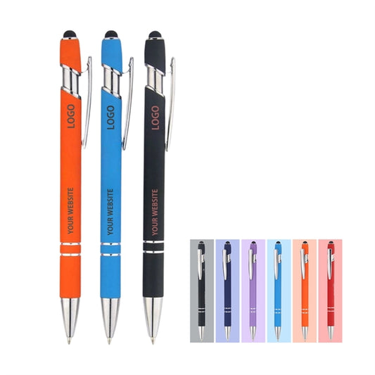 Plunger-Action Metal Ballpoint Pen / Stylus