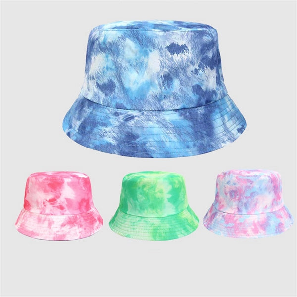 Painted Tie-dyed Cotton Bucket Cap