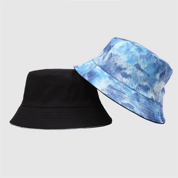 Painted Tie-dyed Cotton Bucket Cap
