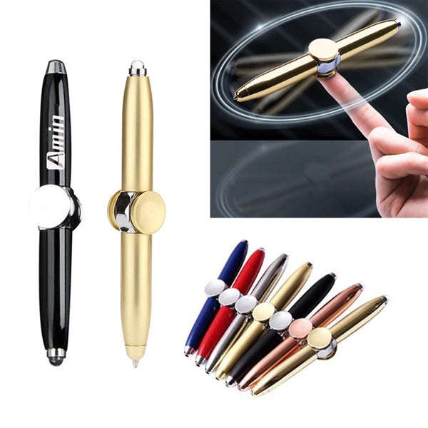 Anti Stress Relief Led Light Hand Spinner Ballpoint Pen