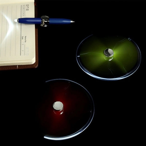 Anti Stress Relief Led Light Hand Spinner Ballpoint Pen