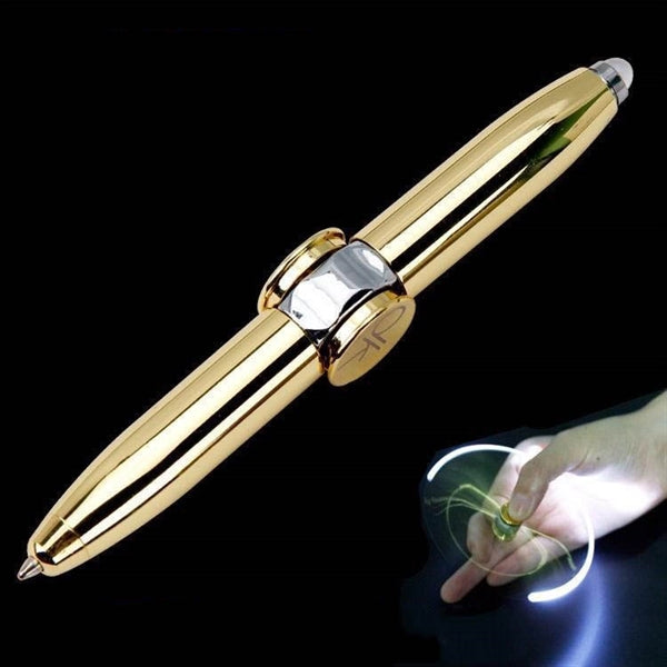 Anti Stress Relief Led Light Hand Spinner Ballpoint Pen