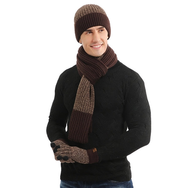 3 Pcs Winter Hat Scarf Gloves Set