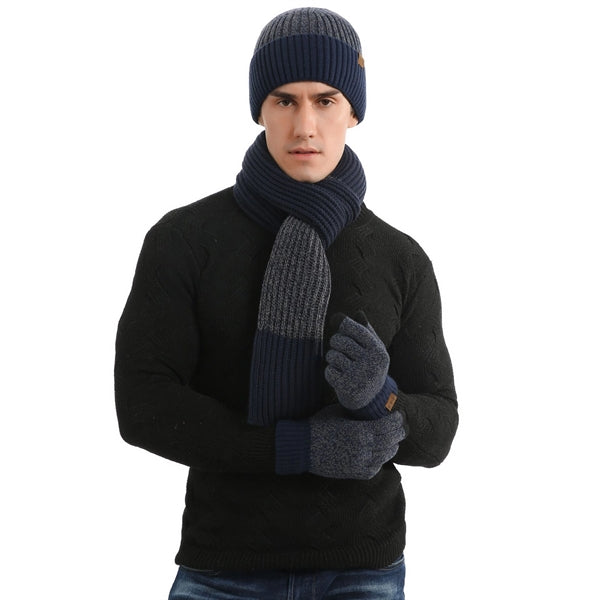 3 Pcs Winter Hat Scarf Gloves Set