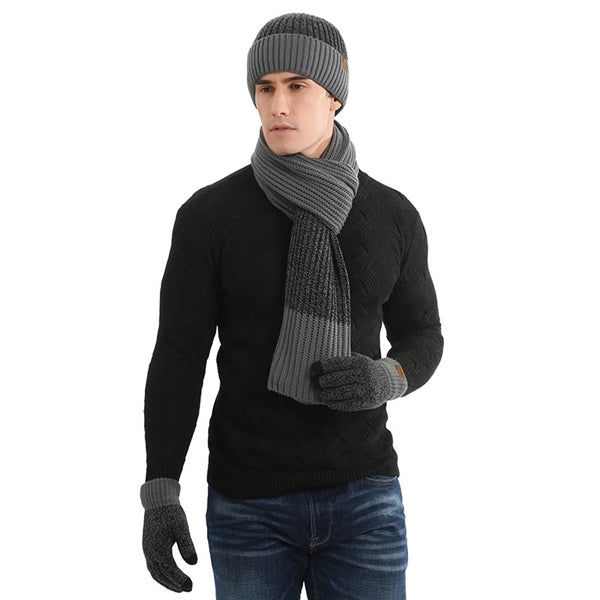 3 Pcs Winter Hat Scarf Gloves Set
