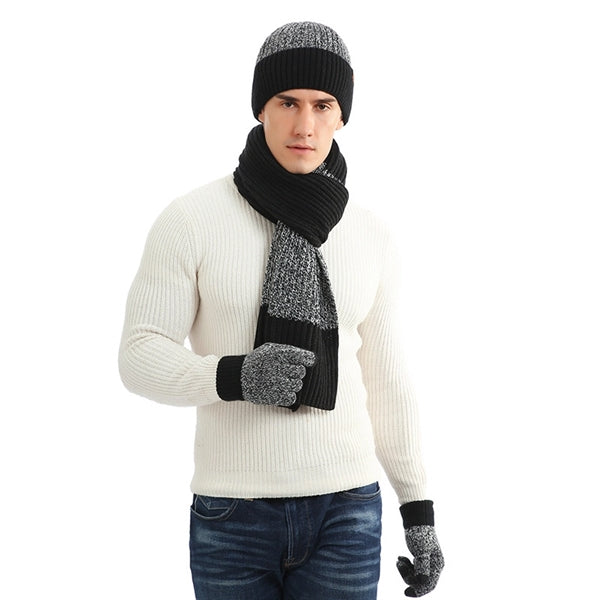 3 Pcs Winter Hat Scarf Gloves Set