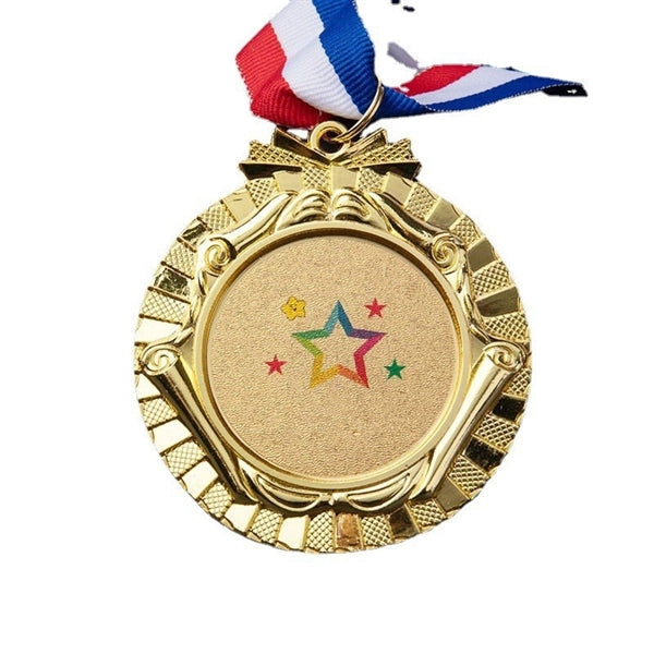Gold Silver Bronze Award Medals w/ Neck Ribbon