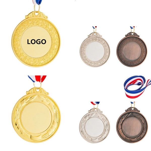 Gold Silver Bronze Award Medals w/ Neck Ribbon