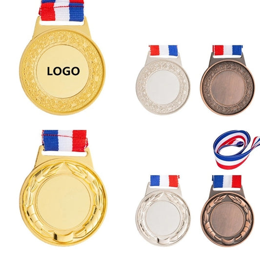 Gold Silver Bronze Award Medals w/ Neck Ribbon