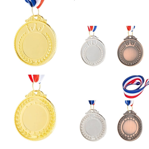 Gold Silver Bronze Award Medals w/ Neck Ribbon