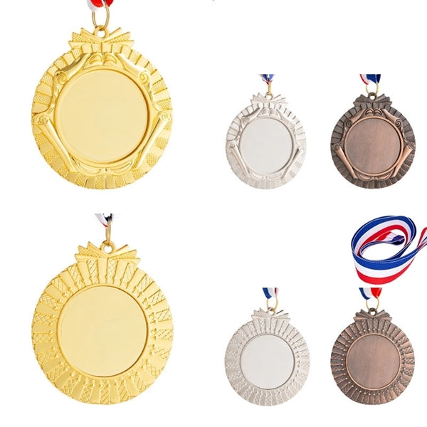 Gold Silver Bronze Award Medals w/ Neck Ribbon