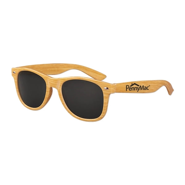 Polarized Iconic "Wood Grain" Sunglasses