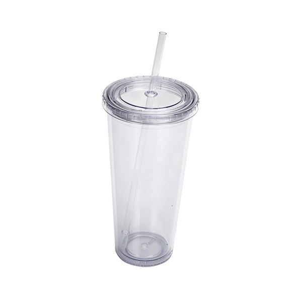 24Oz Classic Transparent Insulated Double Wall Tumbler Cup