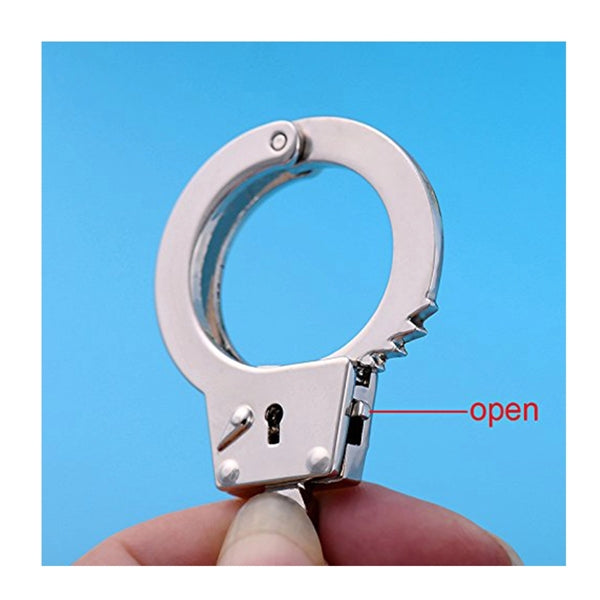 Mini Handcuffs Metal Keychain Keyring