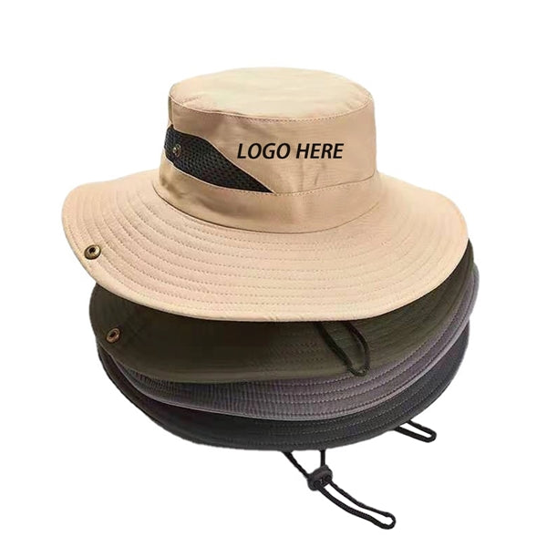 Polyester Bucket Hat with Mesh Sides
