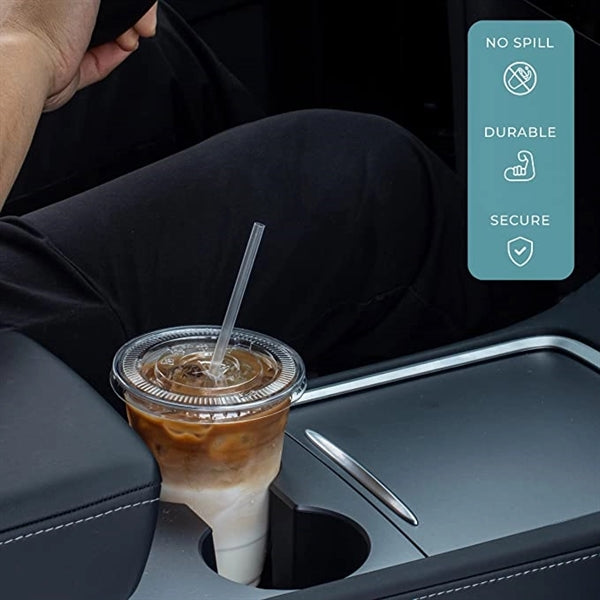 16 oz Clear Plastic Cups With Flat Slotted Lids