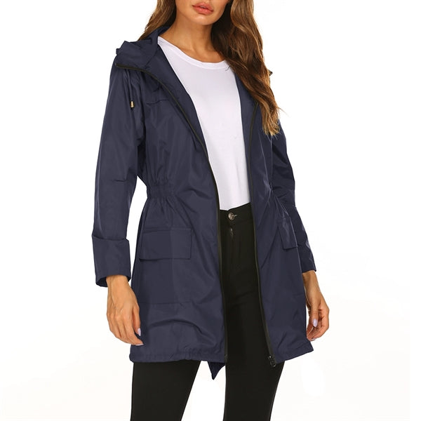 Lightweight Hooded Waterproof Jackets W/Storage Bag