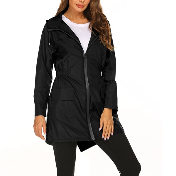 Lightweight Hooded Waterproof Jackets W/Storage Bag