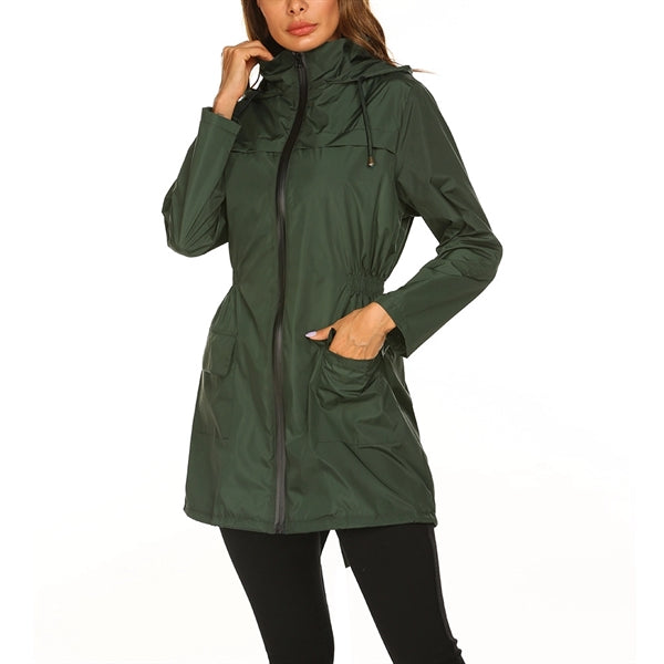 Lightweight Hooded Waterproof Jackets W/Storage Bag