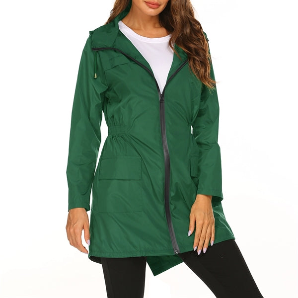 Lightweight Hooded Waterproof Jackets W/Storage Bag