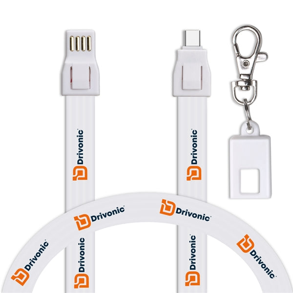 IOS and Micro 2 in 1 Lanyard Charging Cable