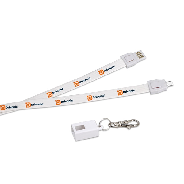 IOS and Micro 2 in 1 Lanyard Charging Cable
