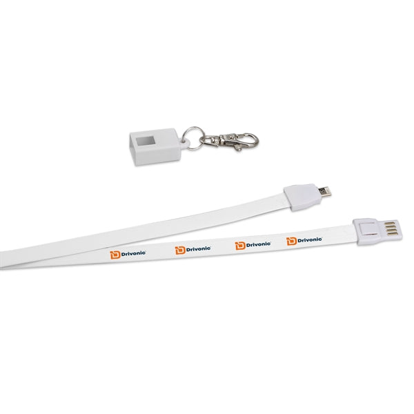 IOS and Micro 2 in 1 Lanyard Charging Cable