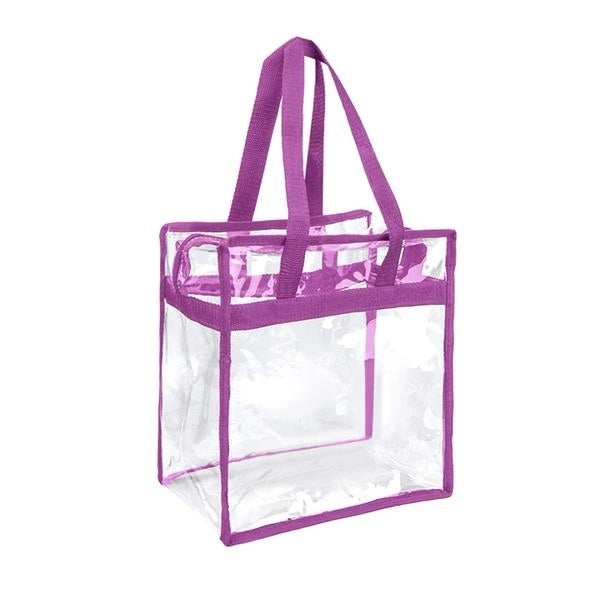 Clear/Transparent Stadium Tote Bag with Zipper