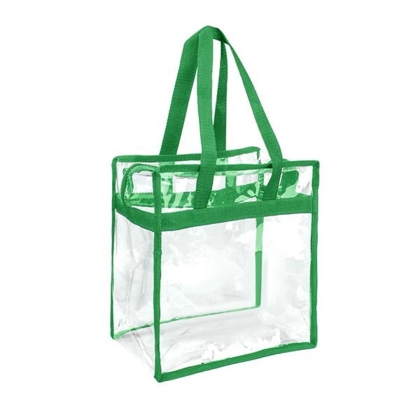Clear/Transparent Stadium Tote Bag with Zipper