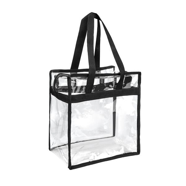 Clear/Transparent Stadium Tote Bag with Zipper