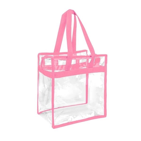Clear/Transparent Stadium Tote Bag with Zipper