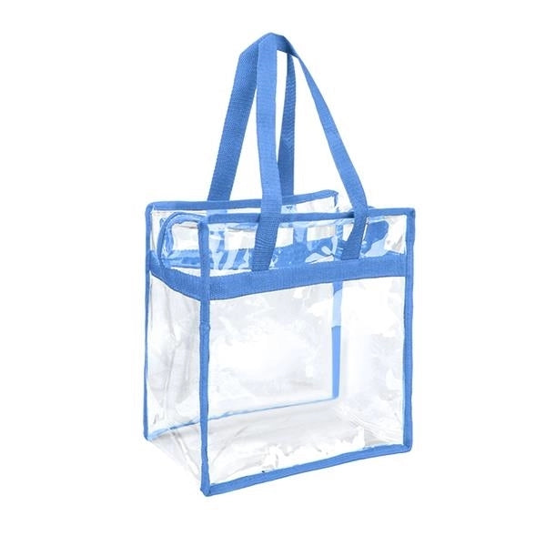 Clear/Transparent Stadium Tote Bag with Zipper
