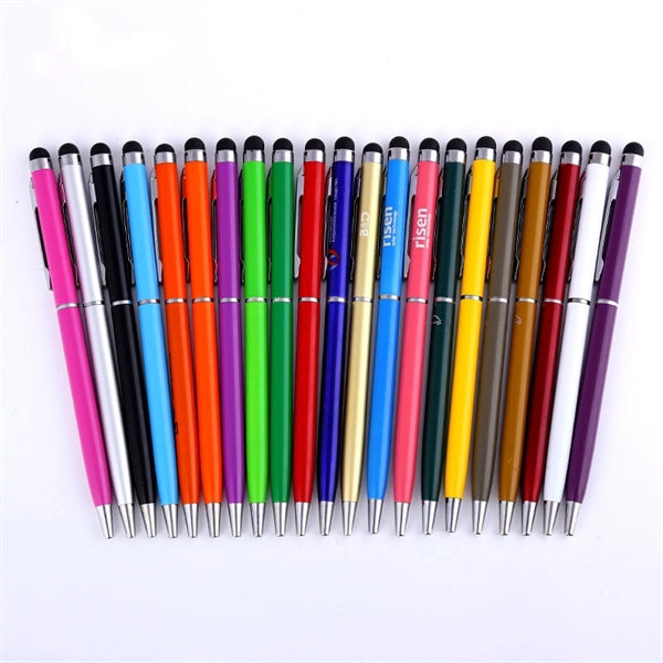 2 in 1 Touch Screens Stylus Metal Ballpoint Pen