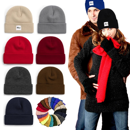 Thick Knitted Multiple Color Blend Beanie