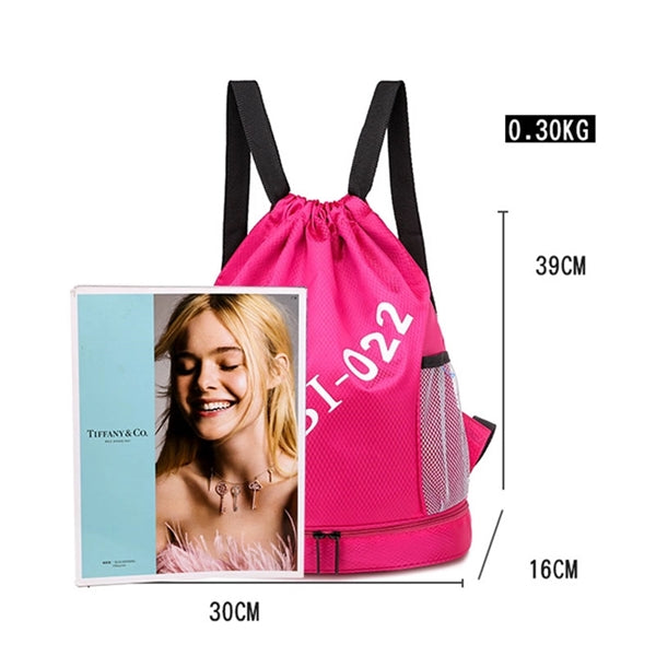 Drawstring Backpack Sports Gym String Bag Sackpack