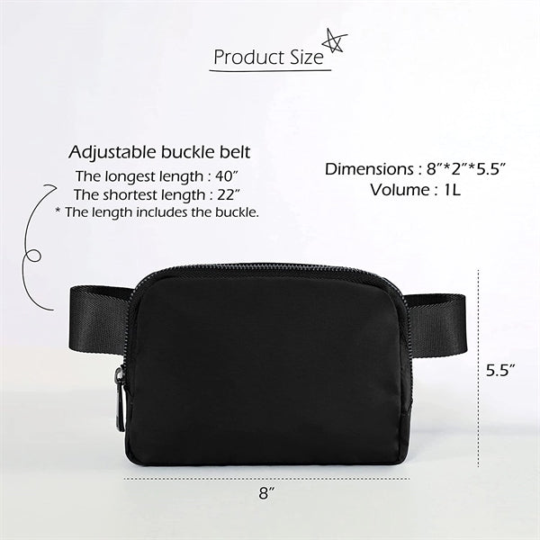 Unisex Mini Belt Bag with Adjustable Strap Small Waist Pouch