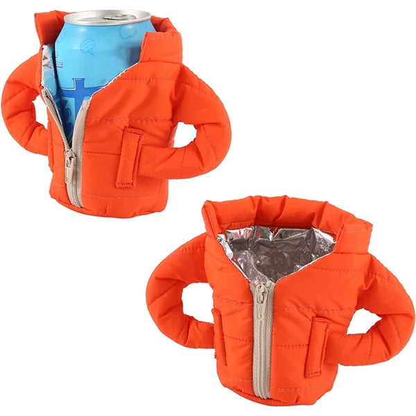 Zippered Puffy Jacket Can Coolie