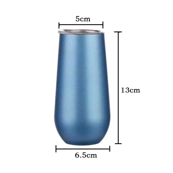 6 OZ Stainless Steel Unbreakable Cocktail Wine Tumbler Cups