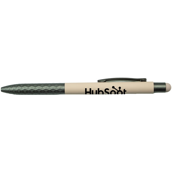 Soft Touch Aluminum Stylus Pen W/ Plastic Grip
