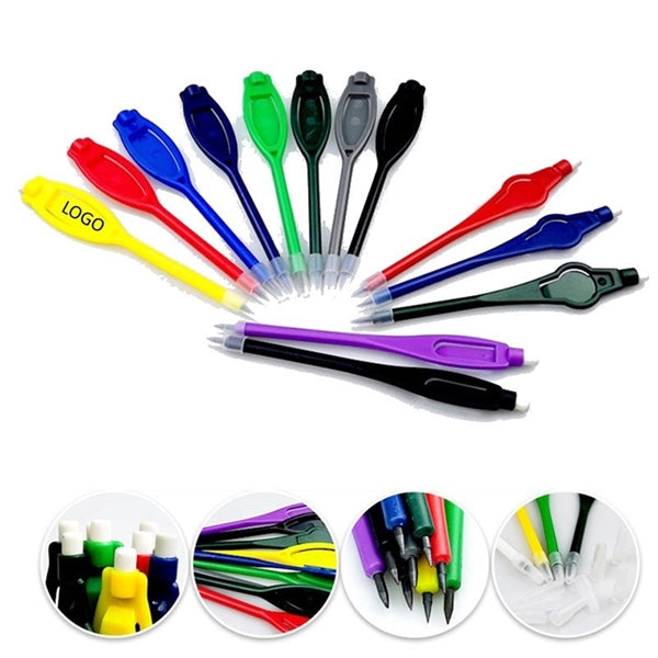 Plastic Golf Pencils With Eraser Clips