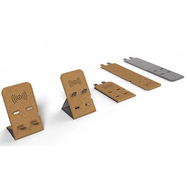 10W Foldable Cork Wireless Charger Stand